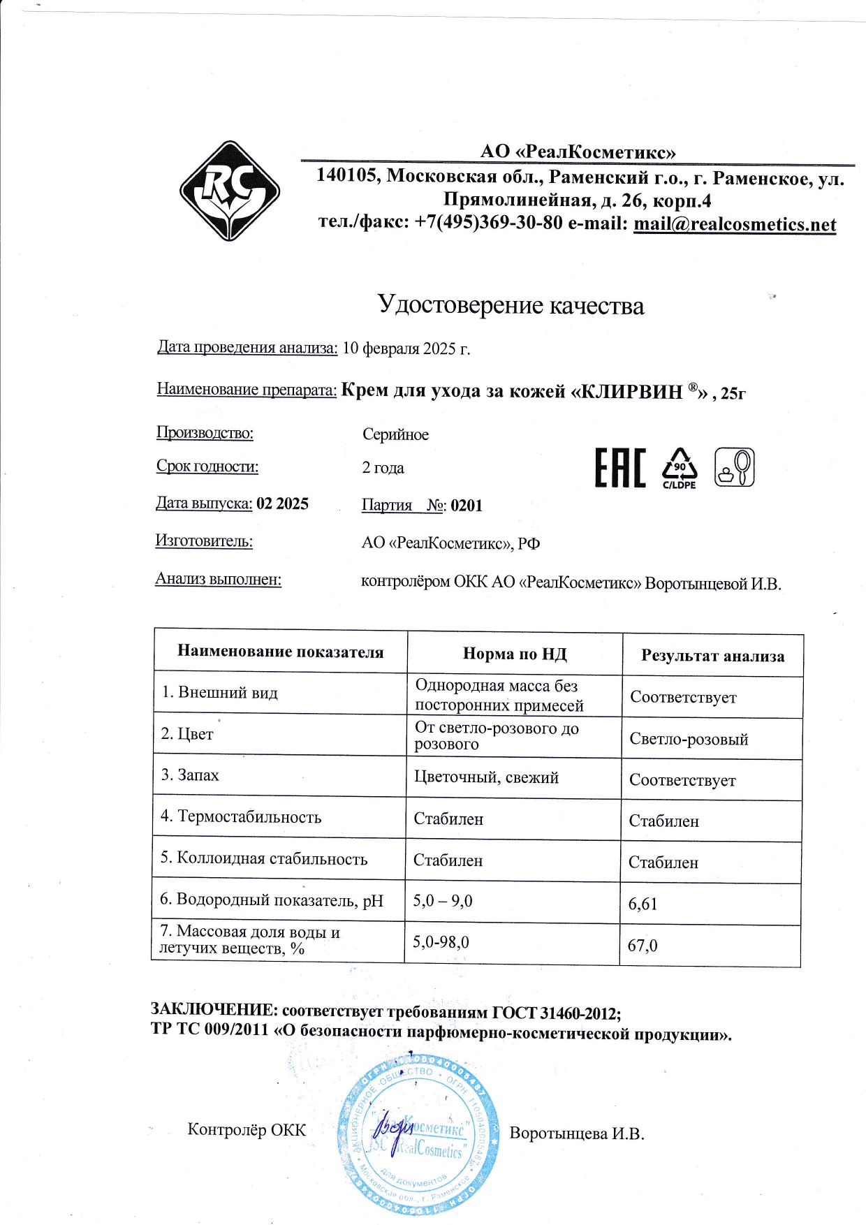 Паспорт №0220250201